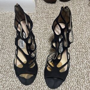 Jimmy Choo Black Strappy Heels